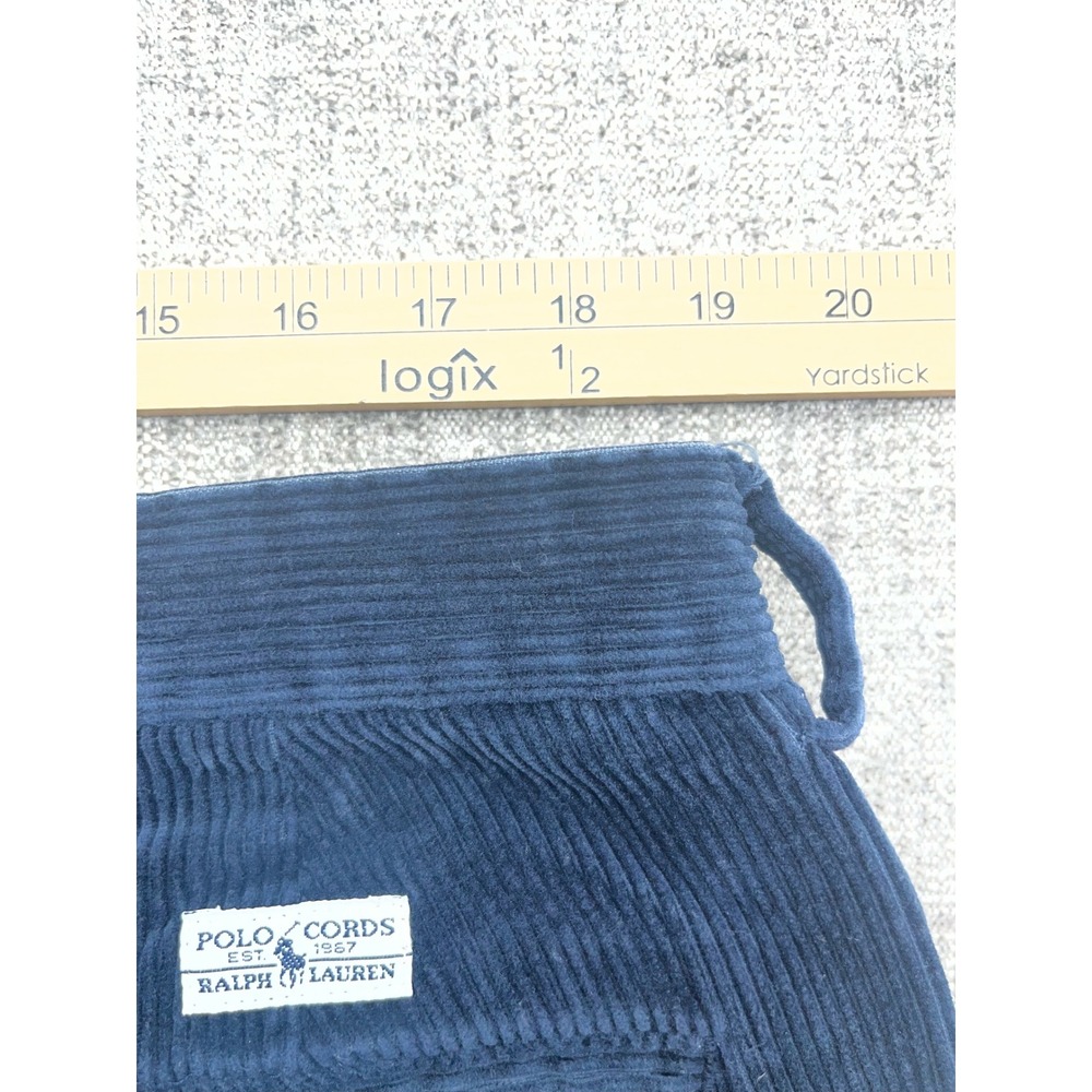VTG Polo Ralph Lauren Corduroy Pants Navy Blue Relaxed Fit‎ Mens - Picture 4 of 8